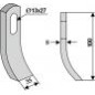 Chain hoe tiller blade COMPATIBLE 350-517 ROUSSEAU 100mm