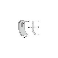 Lama zappa motocoltivatore motozappa fresa compatibile 350-536 VOTEX 45-03.190 | NewgardenAgri.com