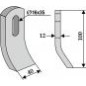 Lame de motoculteur compatible 350-536 VOTEX 45-03.190