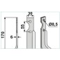 Motocultor pala azada compatible 350-570 B.C.S. sx 170mm