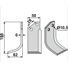 Hackenblatt Motorgrubber Kreiselgrubber Pinne kompatibel 350-583 BERTOLINI Dx 155