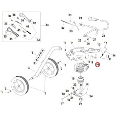 Leva fissaggio twin dumper system ORIGINALE ACTIVE trivella t-165 021632 | NewgardenAgri.com