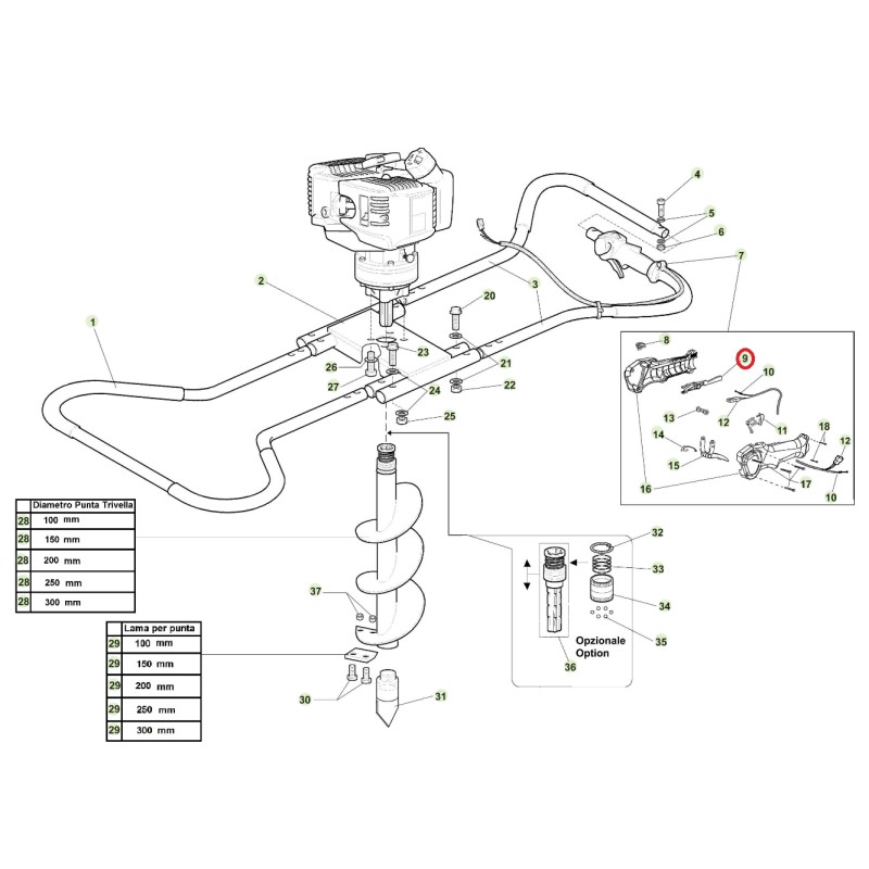 Leva sicurezza ORIGINALE ACTIVE trivella modelli tdu 155 021583