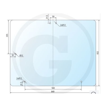 NEWGARDENSTORE rear window for agricultural tractor 743XL 745XL 844XL 845XL 650883646 | NewgardenAgri.com