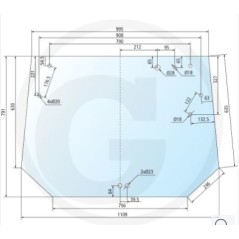 NEWGARDENSTORE Heckscheibe für Ackerschlepper Landwirt 409 410 411 412 650886506 | NewgardenAgri.com