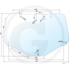 Lunotto NEWGARDENSTORE per trattore agricolo MXU 100 110 115 125 135 650S030887 | NewgardenAgri.com