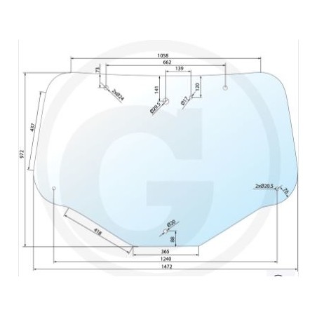 Lunotto NEWGARDENSTORE per trattore agricolo MXU 100 110 115 125 135 650S030887 | NewgardenAgri.com