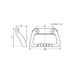 Asidero de nylon negro para puerta de tractor agrícola | NewgardenAgri.com