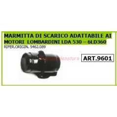 Exhaust muffler for JLO L101 125 152 9601 walking tractor rotary cultivator rotary tiller | NewgardenAgri.com