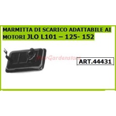 LOMBARDINI muffler for walking tractor rotary cultivator LA 400/490 9603 | NewgardenAgri.com