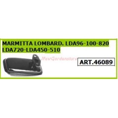 LOMBARDINI muffler for walking tractor rotary cultivator LDA96 100 820 46089 | NewgardenAgri.com