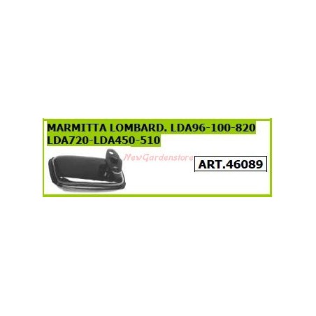 LOMBARDINI muffler for walking tractor rotary cultivator LDA96 100 820 46089 | NewgardenAgri.com