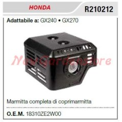 HONDA muffler muffler motor cultivator GX 240 270 R210212 | NewgardenAgri.com