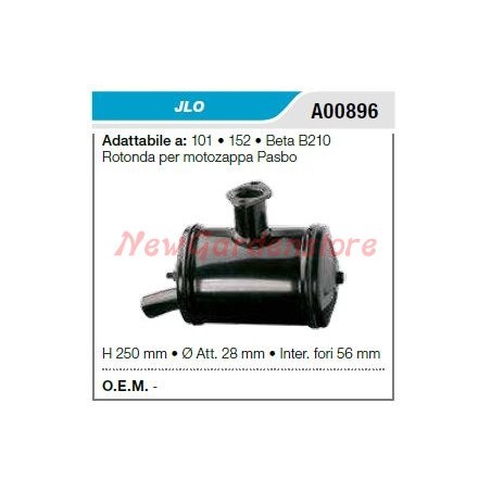 JLO muffler muffler PASBO motor hoe 101 152 beta B210 A00896 | NewgardenAgri.com