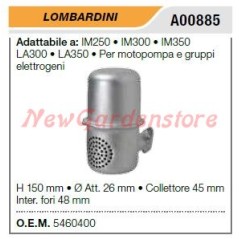 Marmitta silenziatore LOMBARDINI motopompa IM250 300 350 LA300 350 A00885 10136 | NewgardenAgri.com