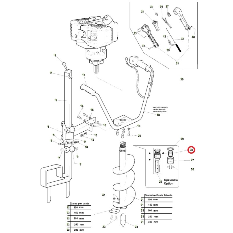 Molla attacco punta trivellaORIGINALE ACTIVE trivella t143 - tdu155 20816