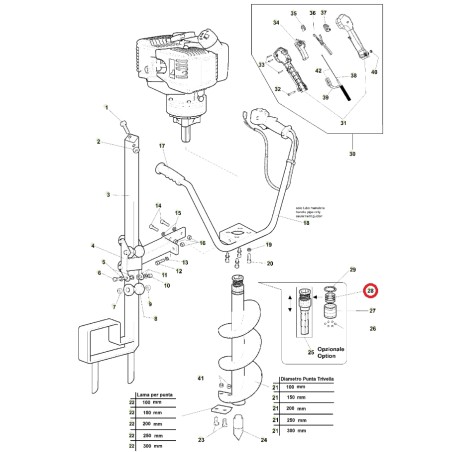 ORIGINAL ACTIVE auger drill bit attachment spring t143 - tdu155 20816 | NewgardenAgri.com