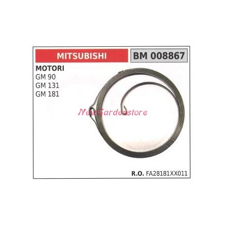 Muelle de arranque MITSUBISHI motobomba GM 90 131 181 008867 | NewgardenAgri.com