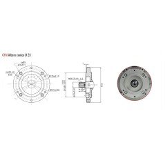 Cónica completa motor ZANETTI BENZINA ZBM210C1MEV 23 mm | NewgardenAgri.com