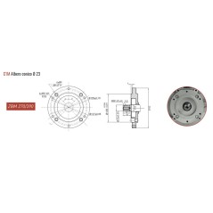 Complete motor cultivator engine ZANETTI BENZINA ZBM270C1MEV electric start