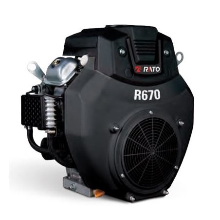 Complete engine RATO R670 motocultivator horizontal shaft 25,4mm 670cc no tank | NewgardenAgri.com