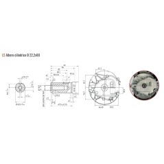 ZANETTI ZBMV160L5 159cc 3.68kW Welle 22x60 kompletter Rasentraktor Motor