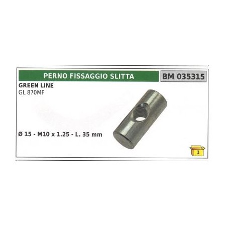 Perno fissaggio slitta per motofalciatrice GL 870MF Ø 18mm - M10x1,25 - L. 35mm | NewgardenAgri.com