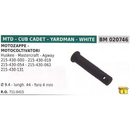 Sicherheitsstift Stiftdurchmesser 9,4mm L 44mm Loch 4mm Schneefräse MTD