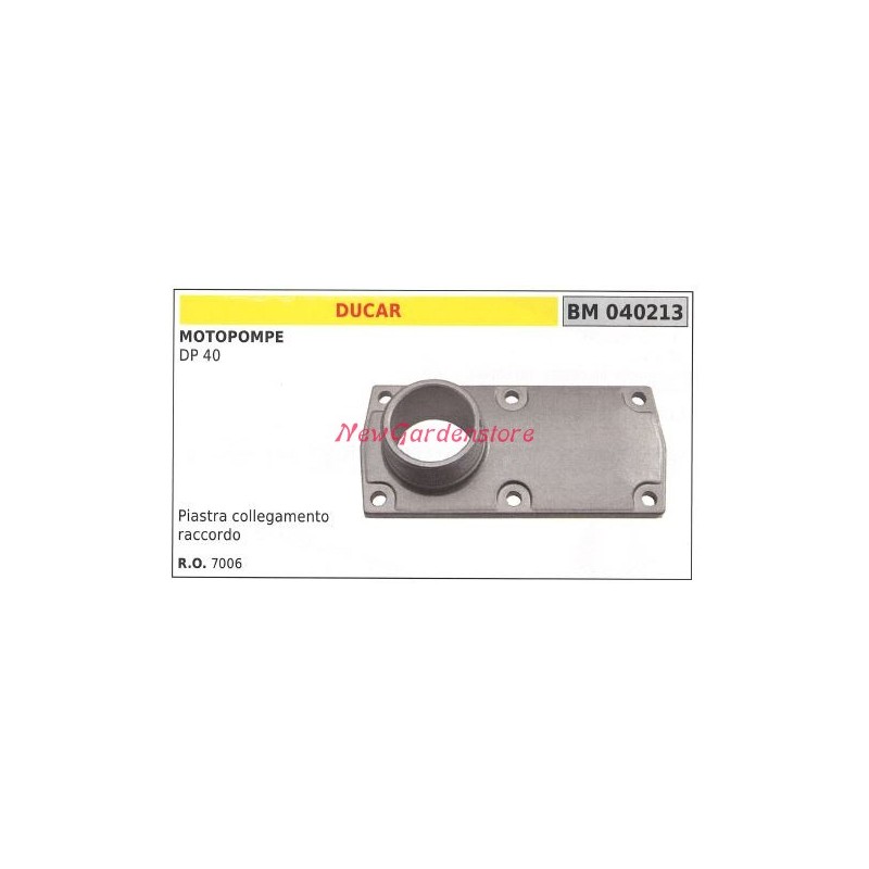 Schlauchanschlussplatte DUCAR-Motorpumpe DP 40 040213