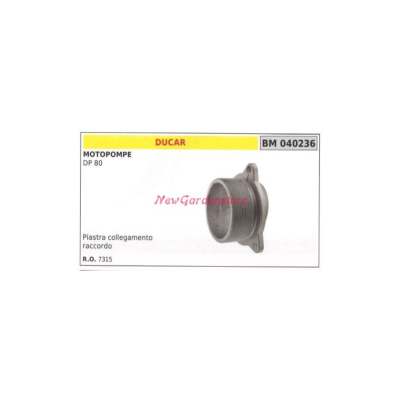 Piastra collegamento raccordo DUCAR motopompa DP 80 040236