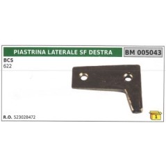 Piastrina dente doppio SF destra per motofalciatrice bcs 622 | NewgardenAgri.com