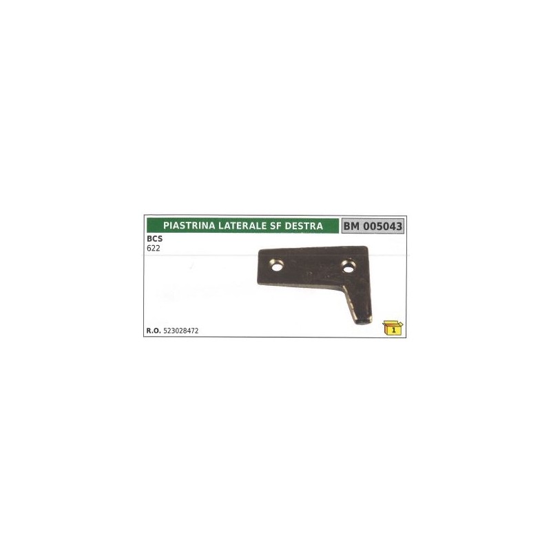 Placa dentada doble SF derecha para bcs 622 segadora de motor