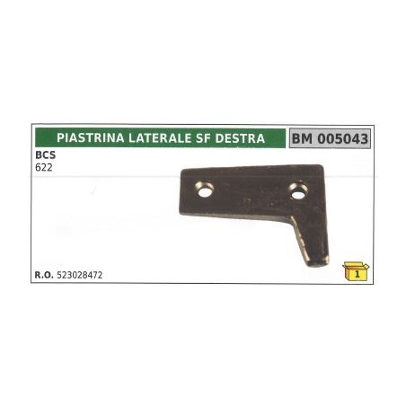 Piastrina dente doppio SF destra per motofalciatrice bcs 622 | NewgardenAgri.com