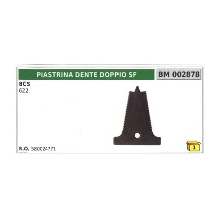 Piastrina dente doppio SF per motofalciatrice bcs 622 | NewgardenAgri.com