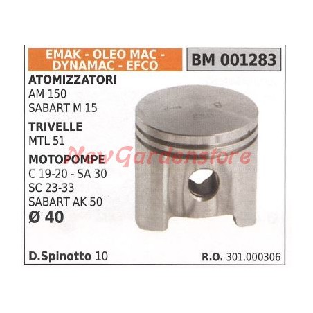 AM150 piston pulvérisateur MTL51 motopompe SC 23-33 Ø 40mm EMAK 001283 | NewgardenAgri.com