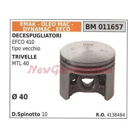 Piston de débroussailleuse EFCO 410 MTL 40 Ø 40mm EMAK 011657 | NewgardenAgri.com