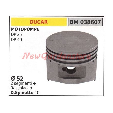 DP 25 DP 40 motor pump piston Ø 52 mm DUCAR 038607 | NewgardenAgri.com