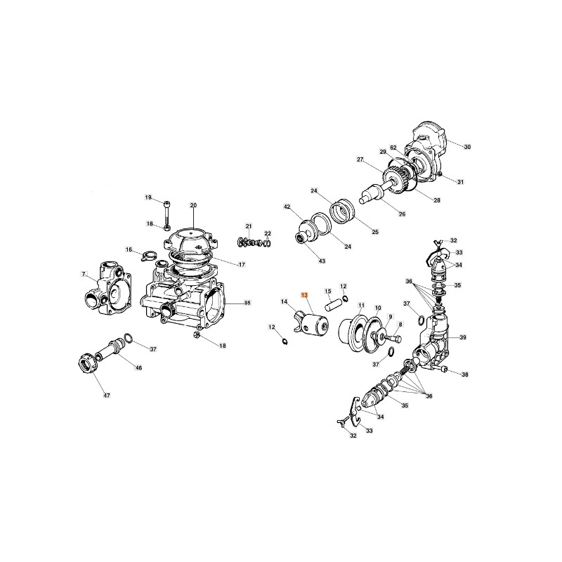 Motorpumpenkolben Modelle C19/20 ORIGINAL EMAK 354000058