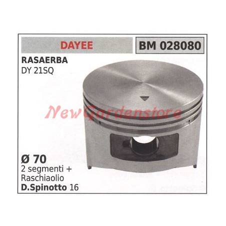 Piston moteur tondeuse GT 02 Ø 60mm DAYE 022880 | NewgardenAgri.com