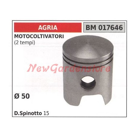 Pistón para motocultor de 2 tiempos Ø 50mm AGRIA 017646 | NewgardenAgri.com