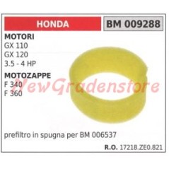 Prefiltro aire espuma motor HONDA GX 110 120 3,5 4 CV motoazada F 340 360 009288 | NewgardenAgri.com