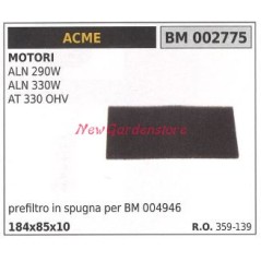 Esponja prefiltro de aire ACME motor cultivador ALN 290W 002775 | NewgardenAgri.com