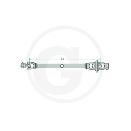 Toma de fuerza para tractor agrícola 1 3/8'' 6 dientes LZ860mm G3/G4 3978202108600