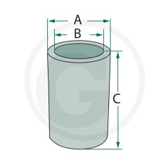 Manguito reductor para brazo inferior de tractor agrícola 20000012 | NewgardenAgri.com