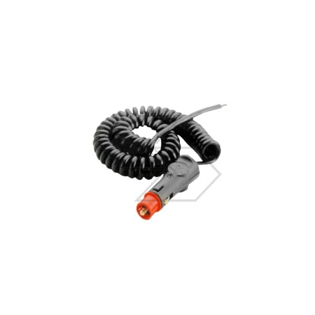 Spiral cable with cigarette lighter plug for agricultural tractor beacon A08761 | NewgardenAgri.com