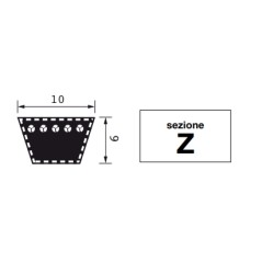 Cinghia trapezoidale sezione Z11 sviluppo primitivo 312 mm trattore agricolo | NewgardenAgri.com