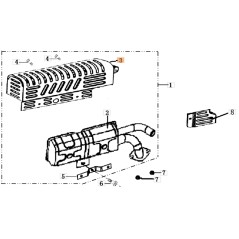 MH150RKS ORIGINAL EMAK L66150346 protector de silenciador | NewgardenAgri.com