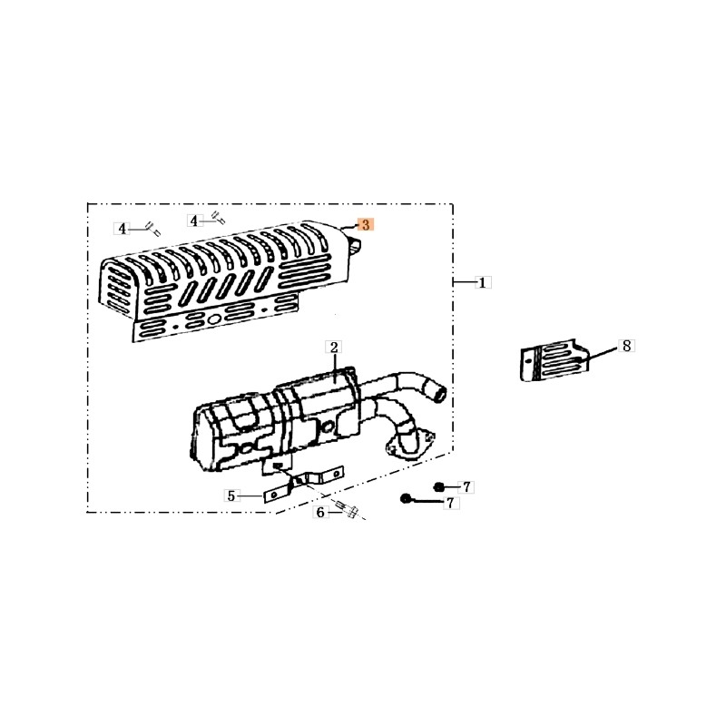 MH150RKS ORIGINAL EMAK L66150346 protector de silenciador