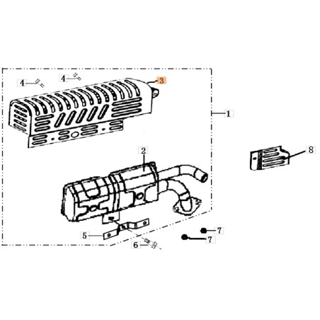 MH150RKS ORIGINAL EMAK L66150346 Schalldämpferschutz | NewgardenAgri.com