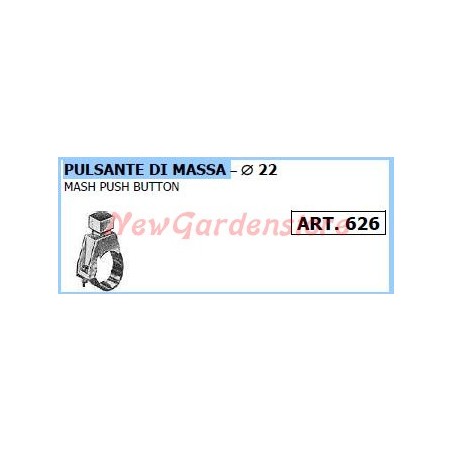 Earthing button Ø 22mm motor cultivator motor cultivator 626 | NewgardenAgri.com